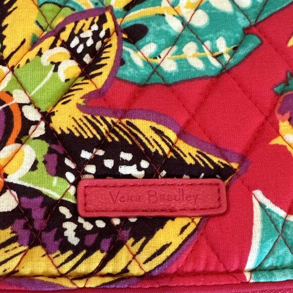 Vera Bradley Commuter Tablet Tamer Organizer Bag RUMBA Pink Travel iPad Floral - Picture 2 of 9